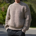 Vintage Thick Needle Crewneck Fishermans Rib Sweater artswardrobe