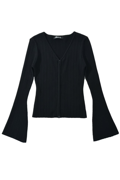 V-neck Knitted Cardigan Slim Sweater