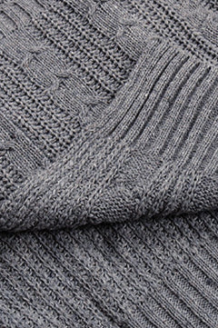 Color Cable Knit Long Cardigan