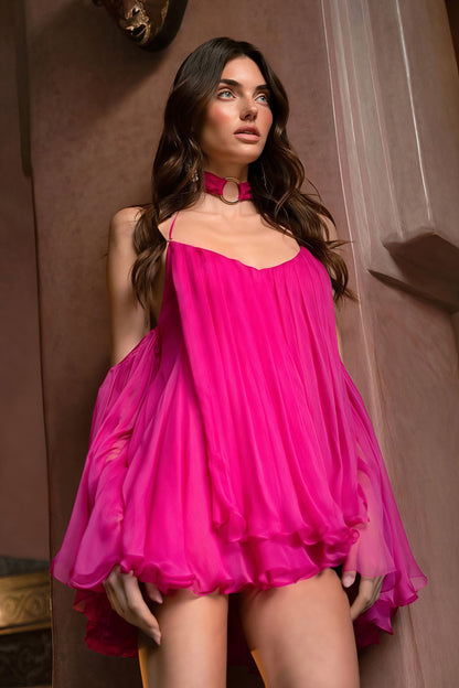 Cami Relaxed Flared Sleeve Mini Dress