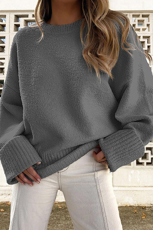 Crewneck Drop Shoulder Relax Fit Sweater