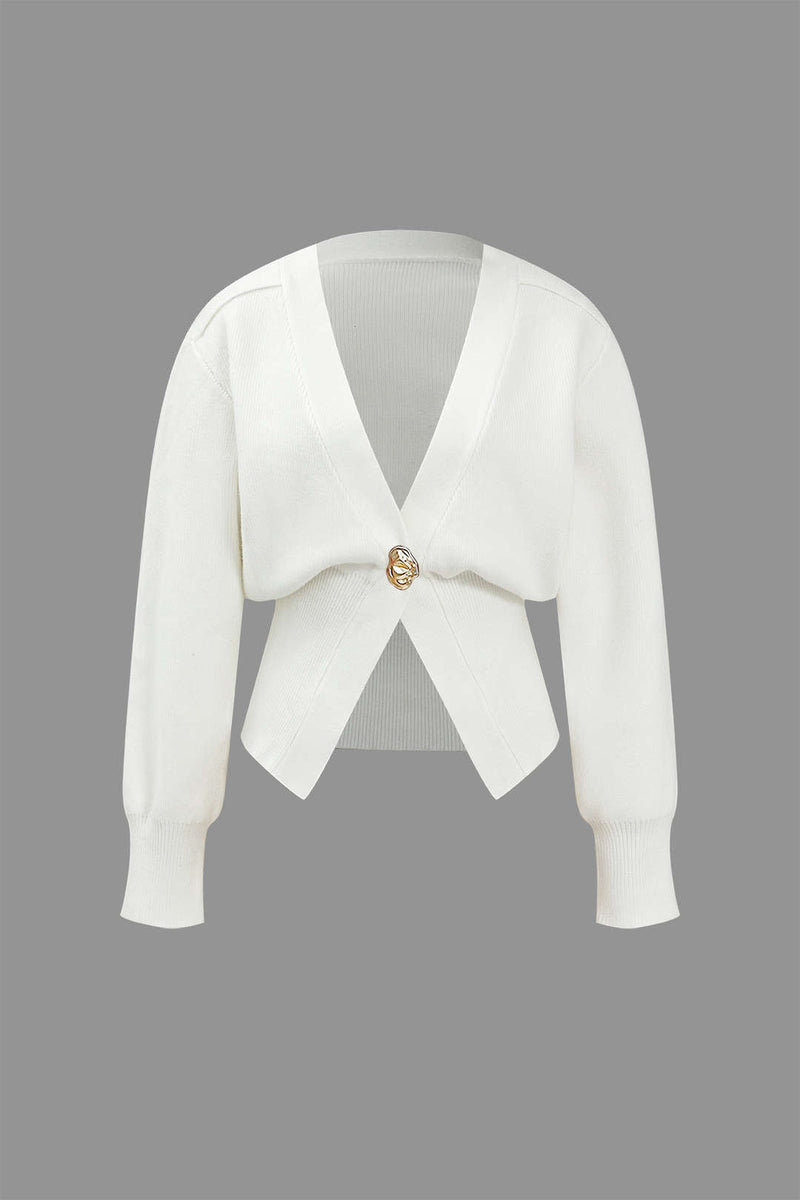 Classic Pullover Cardigan With V-neck