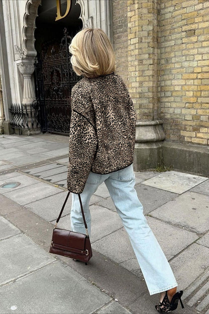 Style Animal Print Short Cardigan