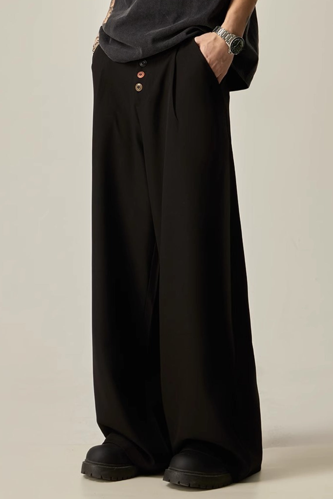 Relaxed Fluid Wide Leg Pants