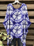 Women's Vintage Tie-Dye Print Design Top