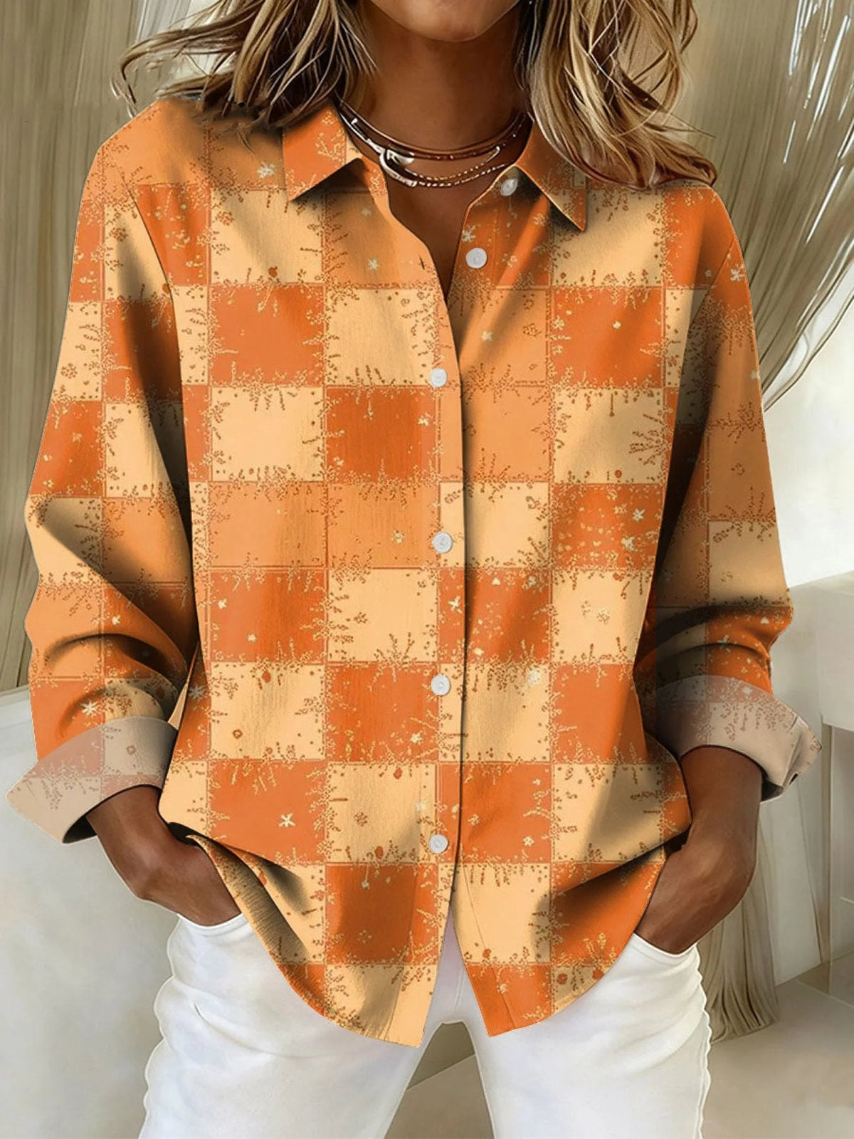 Women'S Casual Loose Printed Shirt 