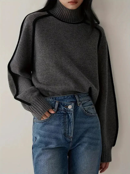 Half Turtleneck Knitted Sweater