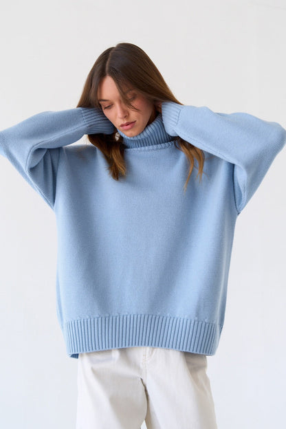 Basic Knit Turtleneck Sweater