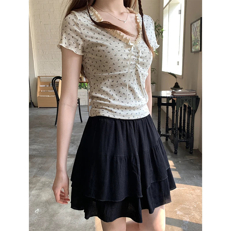 Dressbetty - Smlsummer Pleated Mini Skirt