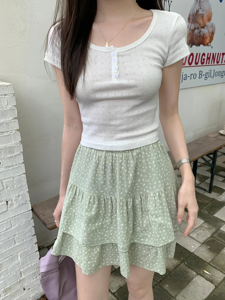 Dressbetty - Smlsummer Pleated Mini Skirt
