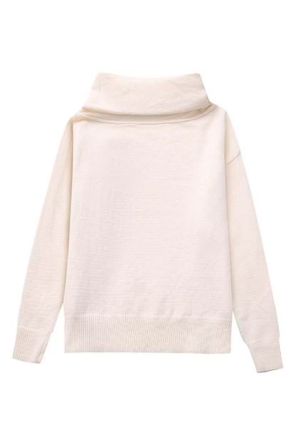 Off-shoulder Loose Knit Sweater