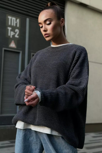 Crew Neck Loose Sweater