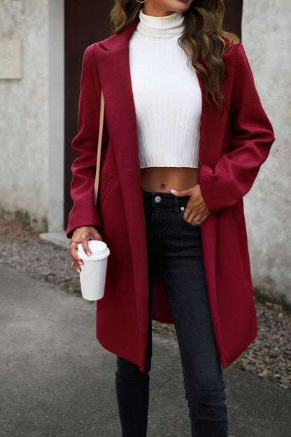 Wool Blend Longline Coat