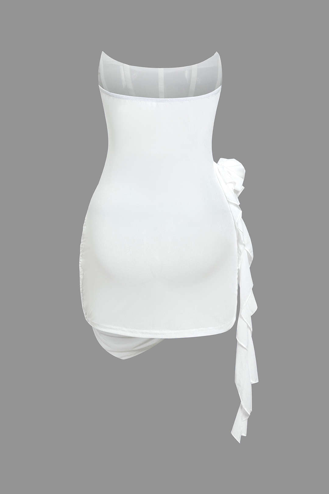 Classic Color 3d Ruffle Corset Mini Dress