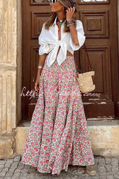 Plan for Paradise Smocked Waist Maxi Skirt