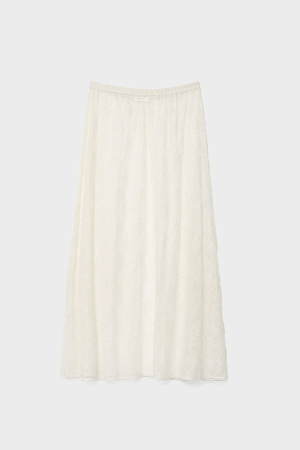 Feeling Lace Elastic Waist Maxi Skirt