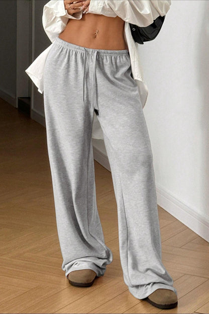 Drawstring Waist Knit Pants