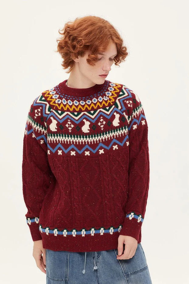 Crew Neck Knitted Sweater