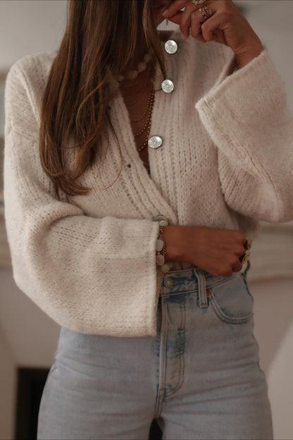 Single Breasted Knit Cardigan