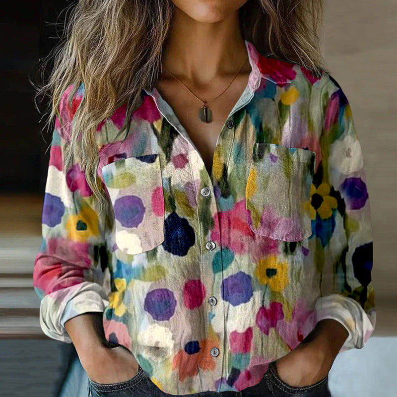 Women's Vintage Bohemian Pocket Shirt elevenforest