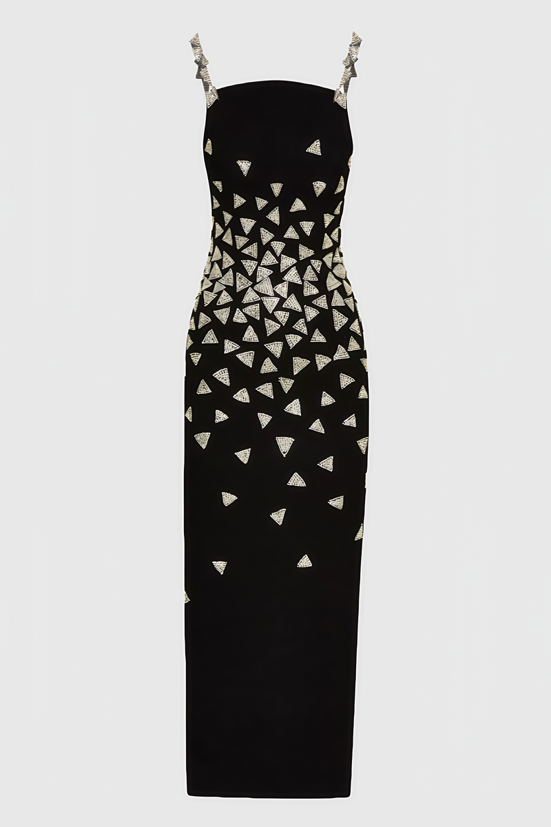 Austin Black Strapless Sequin Maxi Dress