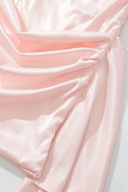 Strapless Scarf Detail Bodycon Mini Dress