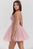 French Rose Tulle Mini Dress -