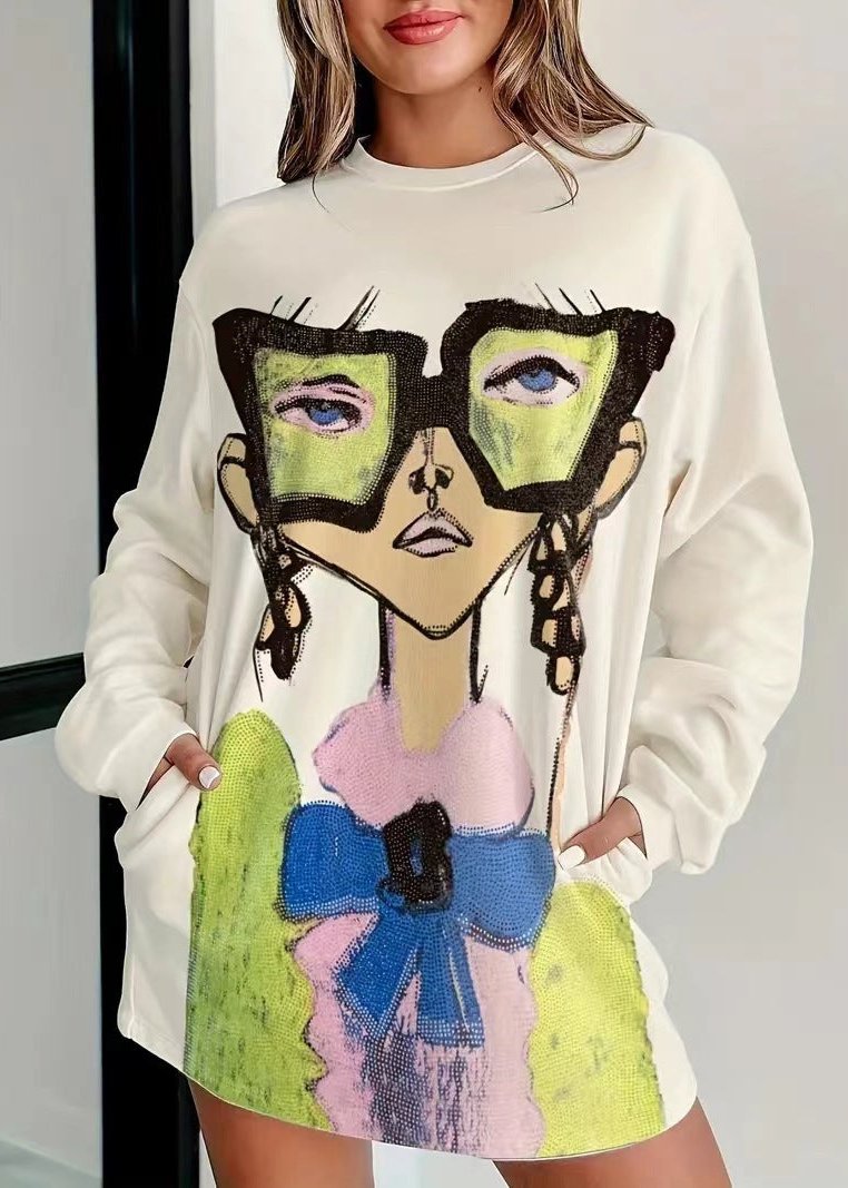 Art-inspired Oversized Graphic Sweater