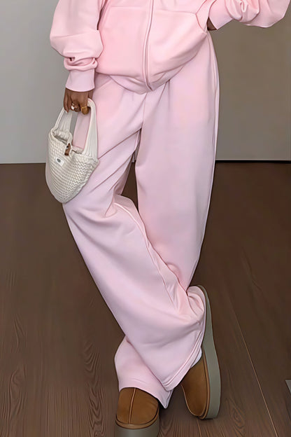 Retro Pink Relaxed Wide Leg Pants
