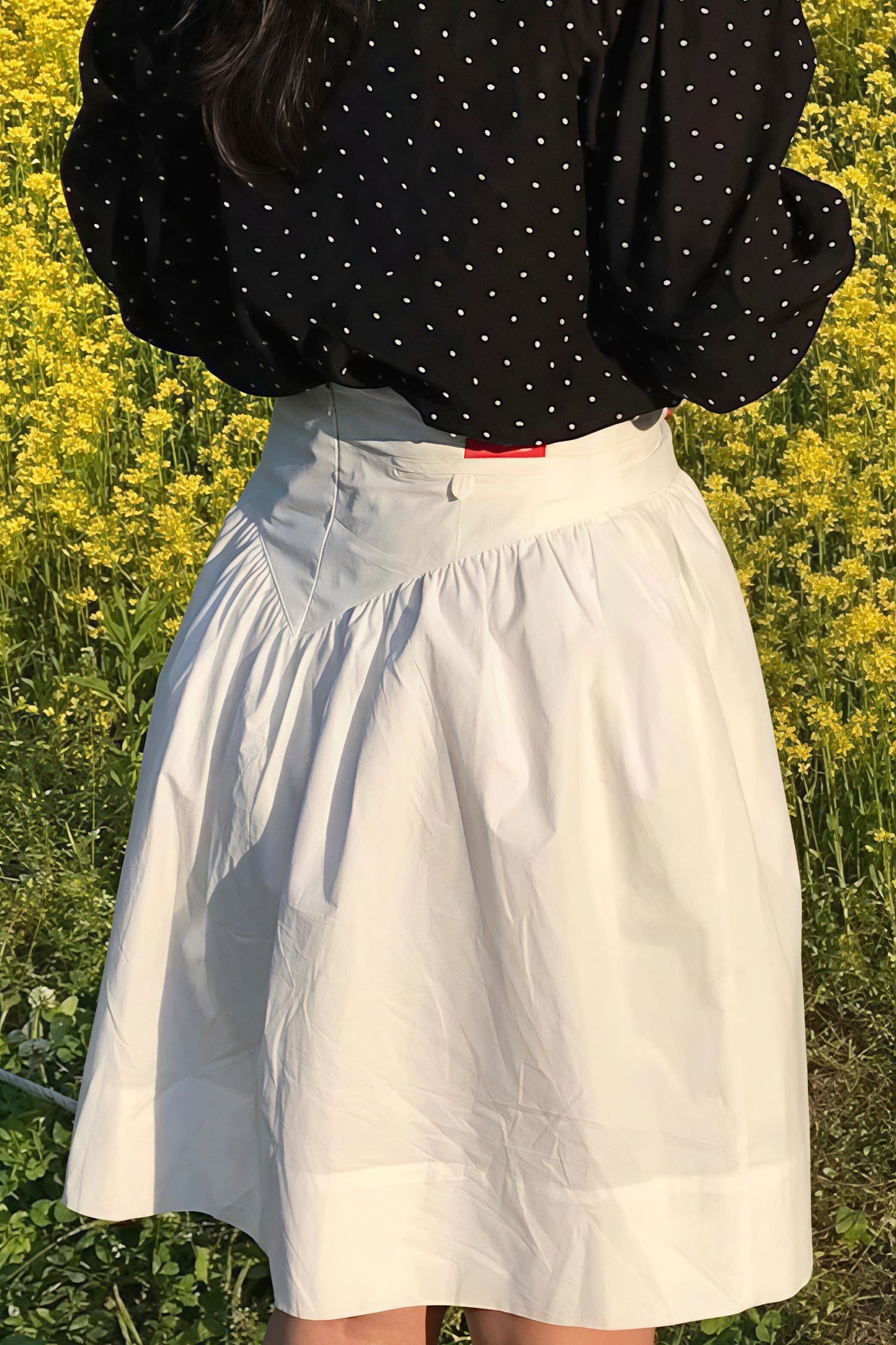 High Waist Pleated Waistband Tulip Youthful Mini Skirt