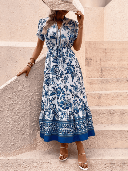 Picking Petals Short Sleeve Maxi Dress