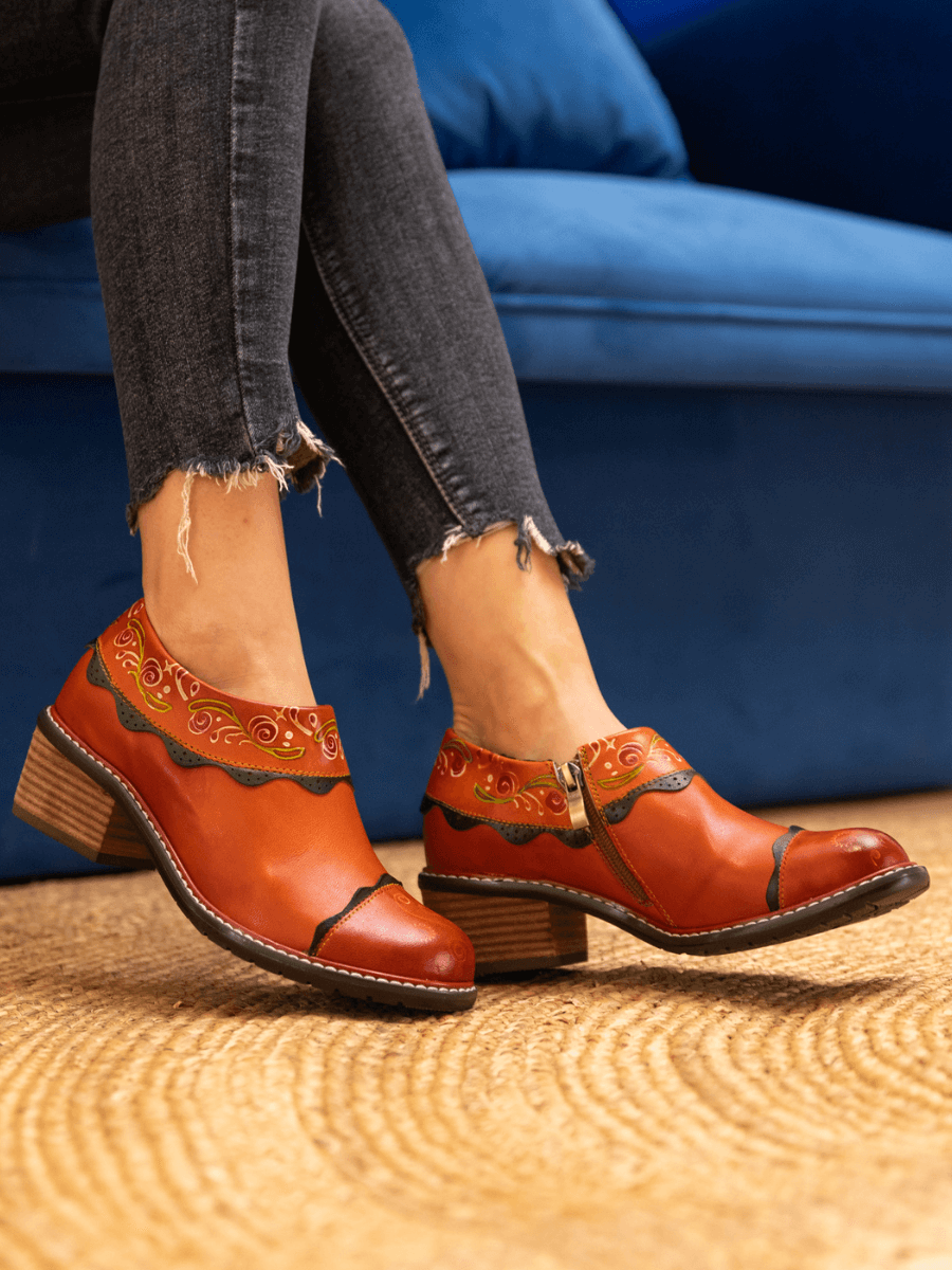 Soffia | Lumi Ankle Washed Leather Pump