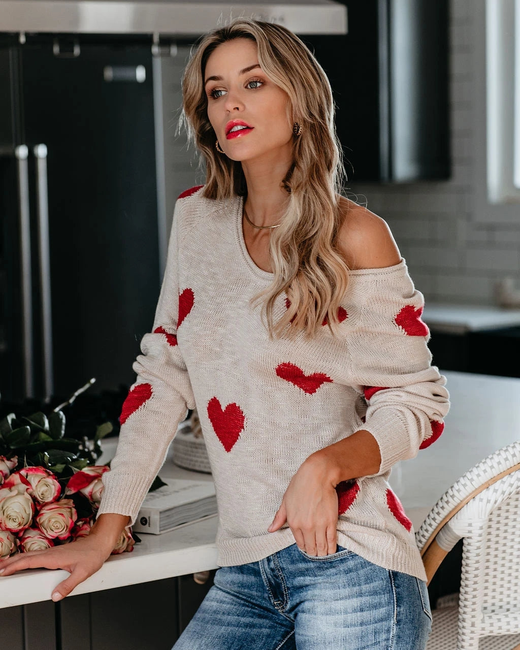 My Heart Oversized Knit Sweater