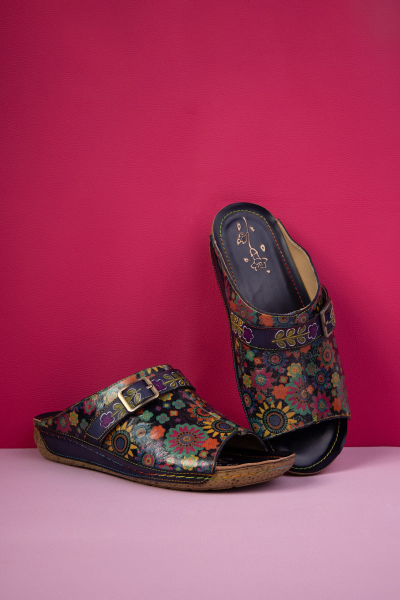 Soffia | Elsinore Printed Leather Sandal