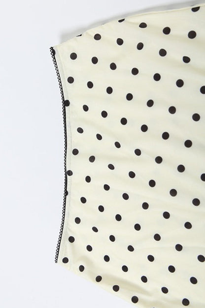 Polka Dot High Waist Bodycon Skirt