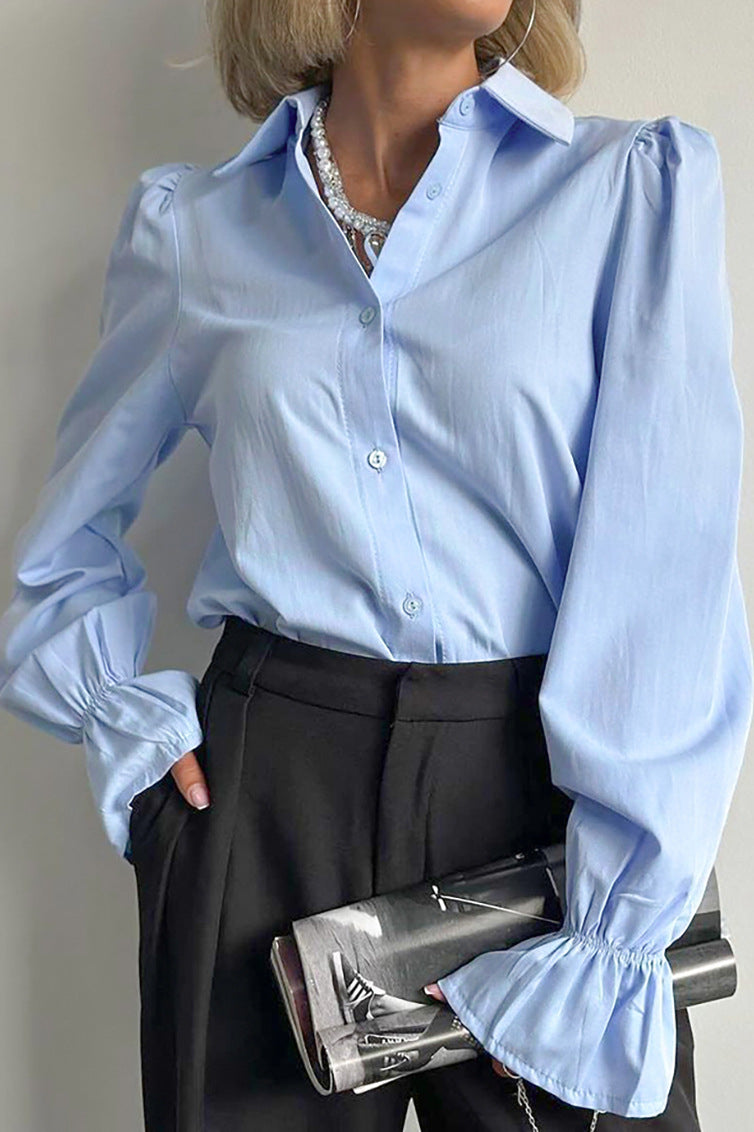 Simple Bell Sleeve Blouse