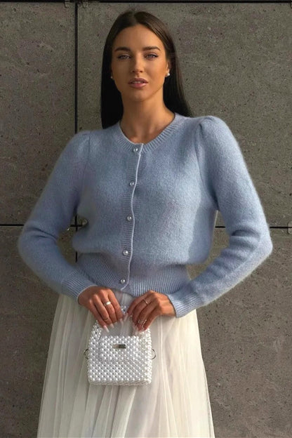 Minimalist Relaxed Long Sleeve Knit Cardigan