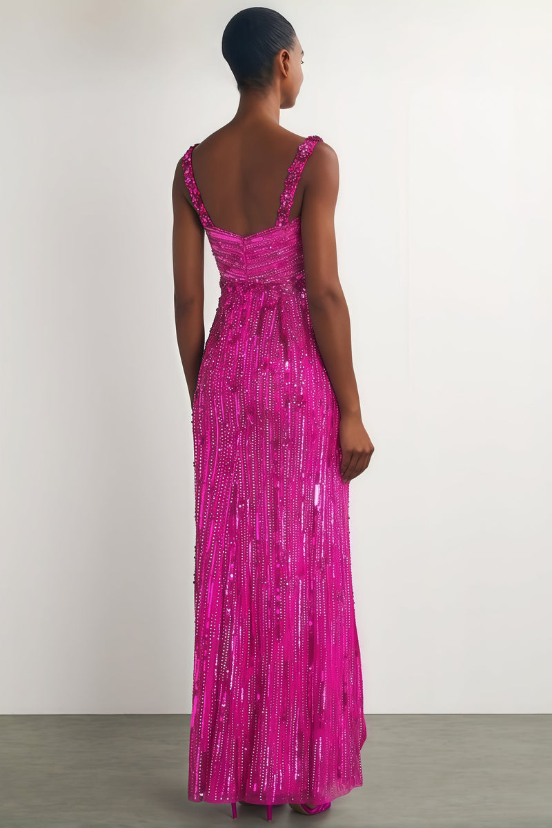 Willa Pink Sequin Embellished Maxi Dress