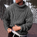 Fairman Island Jacquard Retro High Neck Sweater elevenforest