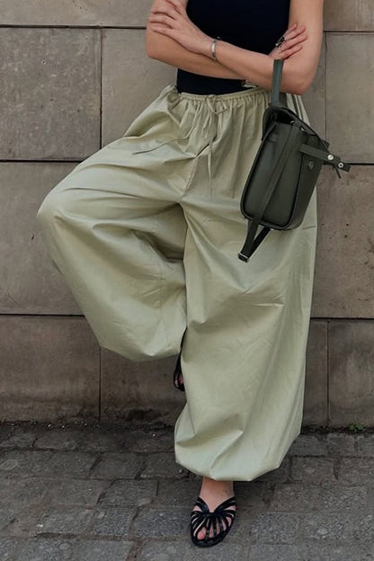 Street Cotton Lantern Loose Pants