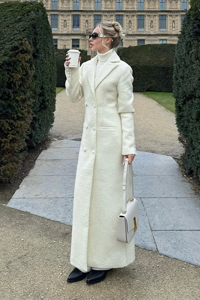 Color Slim Fit Long Tailored Overcoat