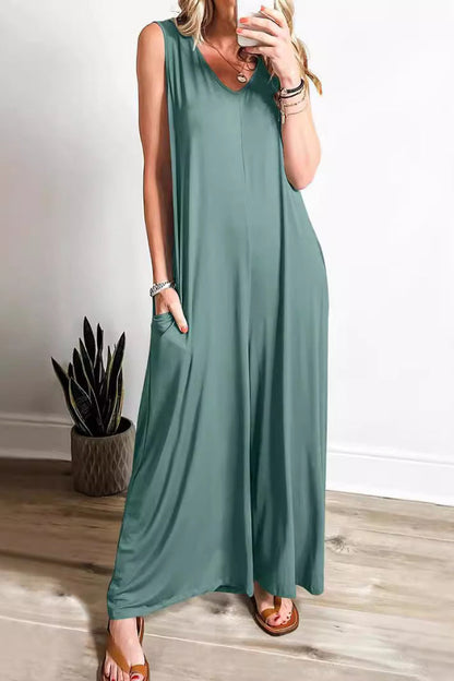 Fresh Pocket Jumpsuit Thin Jumpsuit