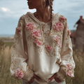 Bohemian Style 3d Floral Design Women's Hooded Sweatshirt elevenforest