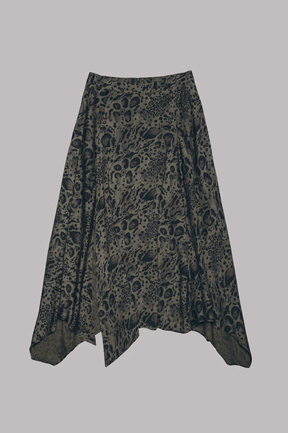 The Printed Green Chill Skirt