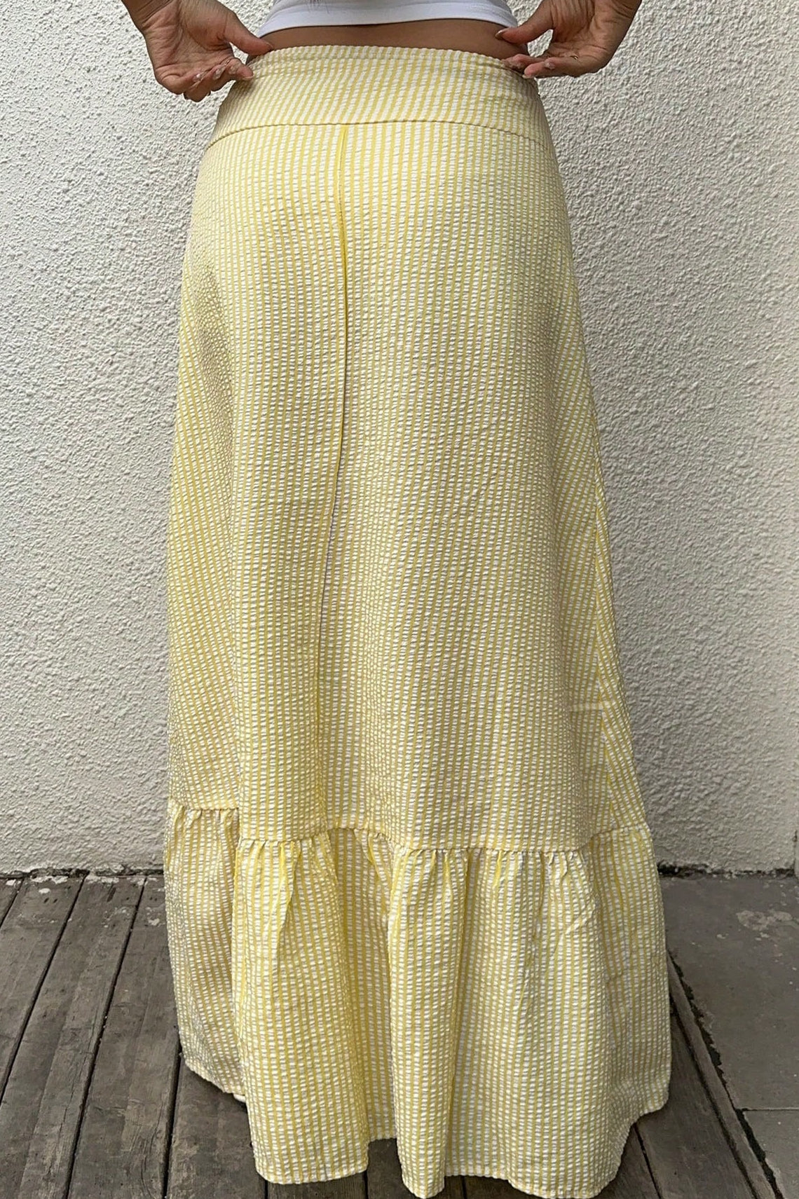 High-waisted Striped Skirt