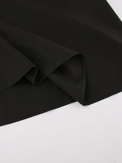 A-line Sleeveless Color Split-joint Round-neck Maxi Dresses