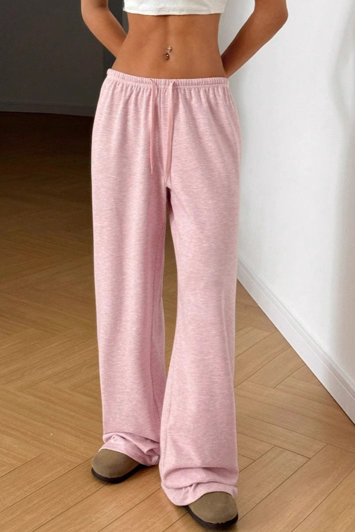 Drawstring Waist Knit Pants