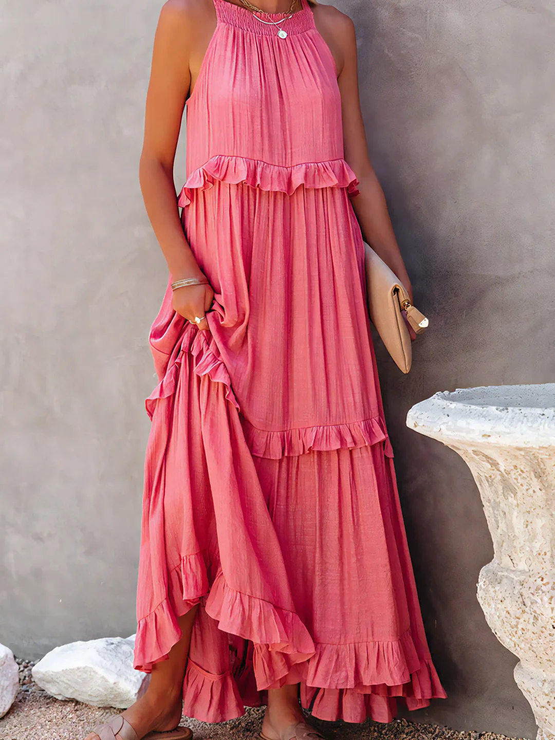 Megan | Ruffle Maxi Dress