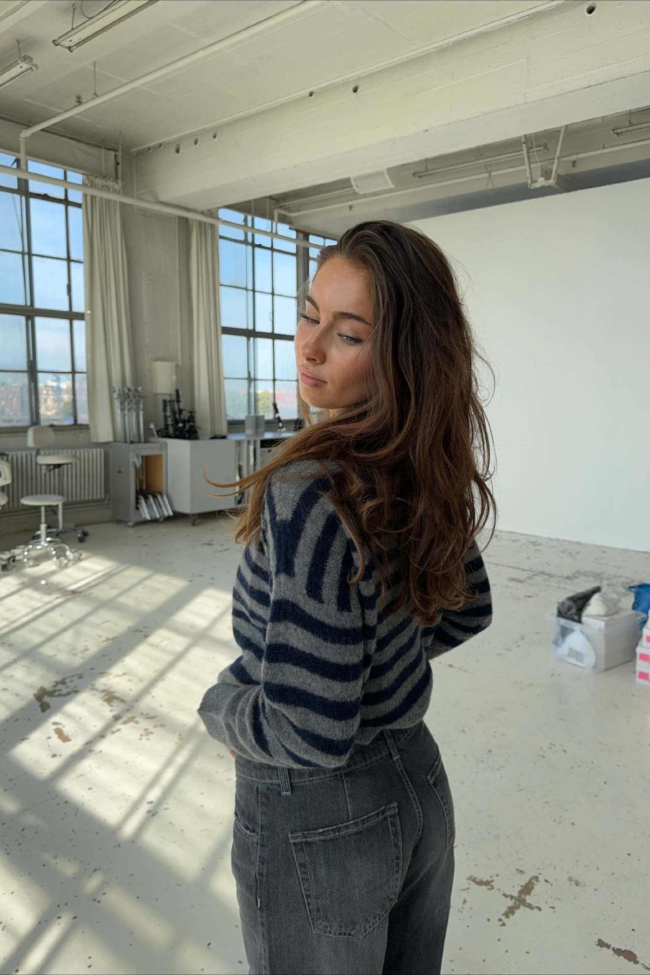 Striped Loose Slouchy Knit Sweater