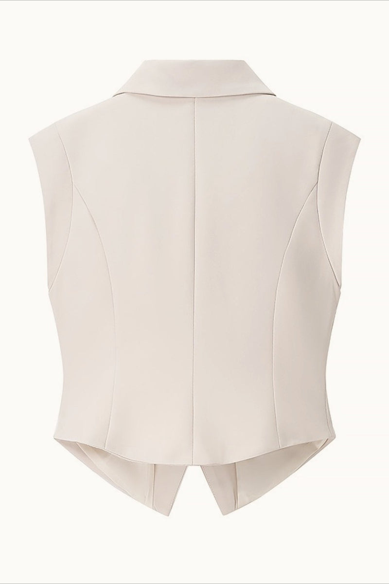 Sleeveless Two Piece Vest Pants Set